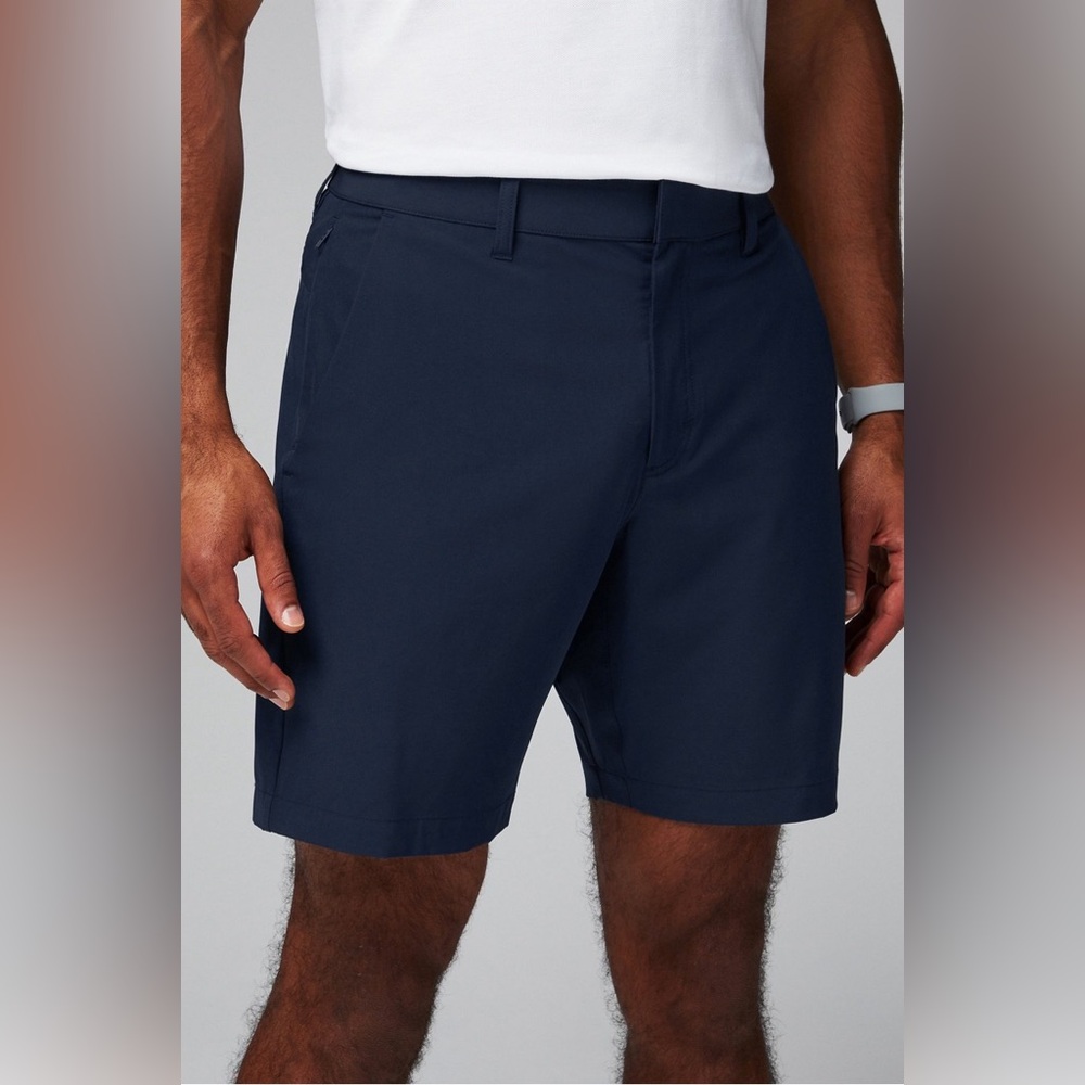 Fabletics Dark Blue Men's Shorts, The Only Tech Short, Size 35